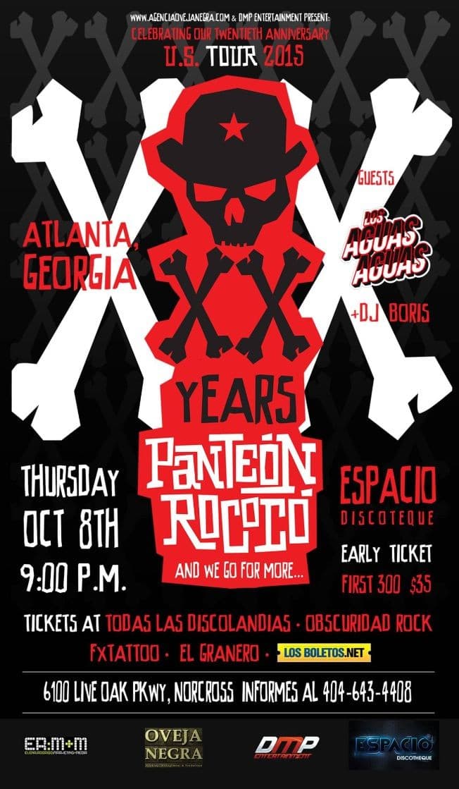 Event - Panteon Rococo en Atlanta - Norcross, Georgia - October 8, 2015 | concert tickets