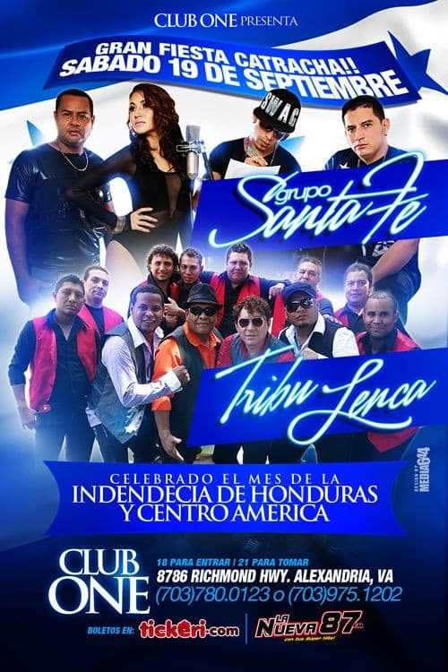 Event - Gran Fiesta Catracha con Grupo Santa Fe y Tribu Lenca en Virginia - Alexandria, Virginia - September 19, 2015 | concert tickets