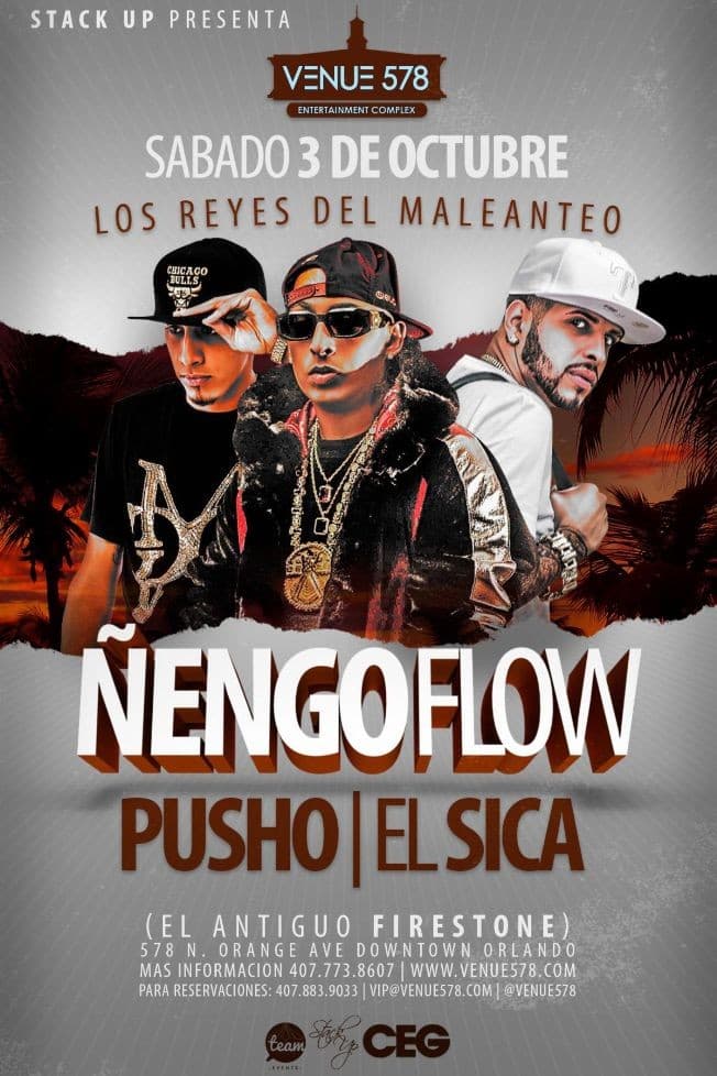 Event - Nengo Flow - Pusho y EL Sica en Orlando FL - Orlando, Florida - October 3, 2015 | concert tickets