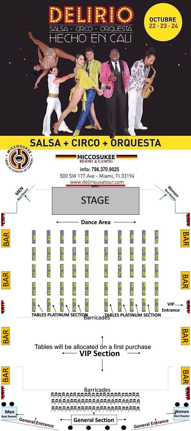 Event - Viernes DELIRIO Hecho en Cali: Salsa, Circo y Orquesta en Miami - Miami, Florida - October 23, 2015 | concert tickets