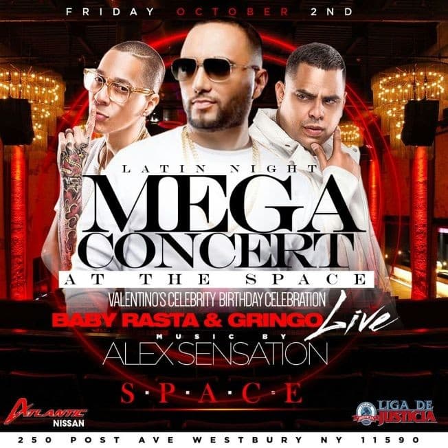 Event - Baby Rasta y Gringo + Alex Sensation live at The Space at Westbury (Long Island) - Westbury, New York - October 2, 2015 | concert tickets