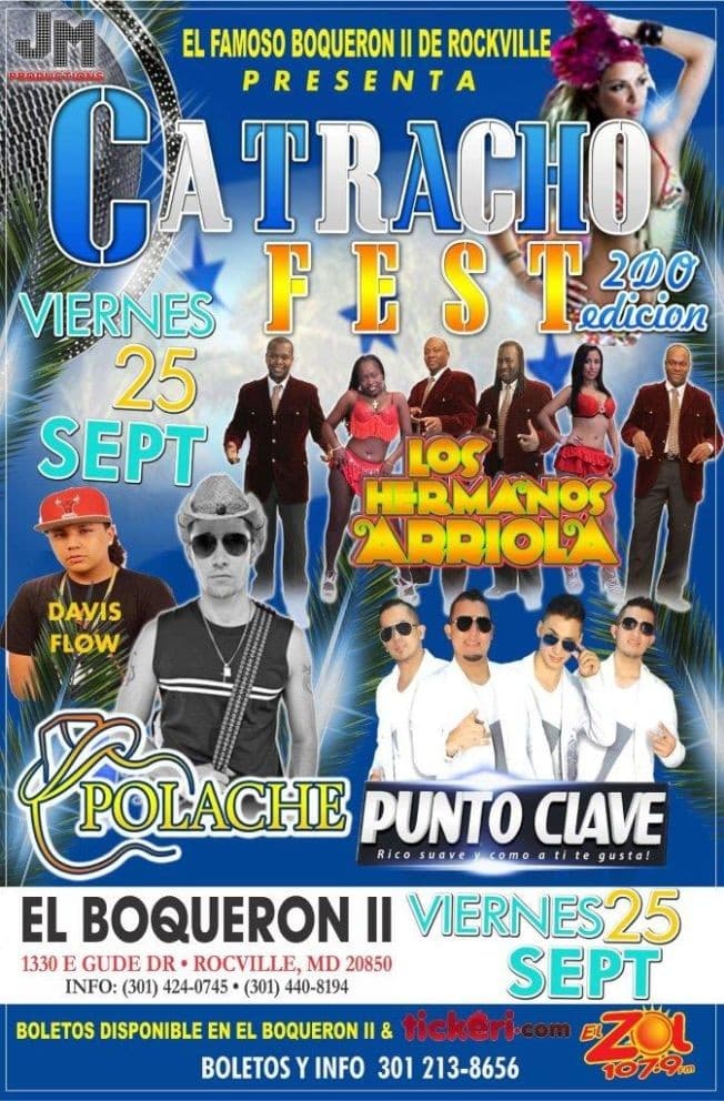 Event - 2do Catracho Fest - Rockville, Maryland - September 25, 2015 | concert tickets
