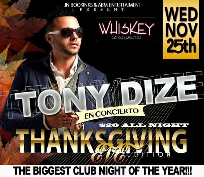 Event - TONY DIZE PERFORMING LIVE @ WHISKEY NORTH - TAMPA, FL POSTPONED - Tampa, Florida - November 25, 2015 | concert tickets