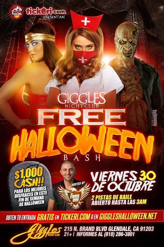 Event - GIGGLES NIGHTCLUB - HALLOWEEN BASH - Glendale, California - October 30, 2015 | concert tickets