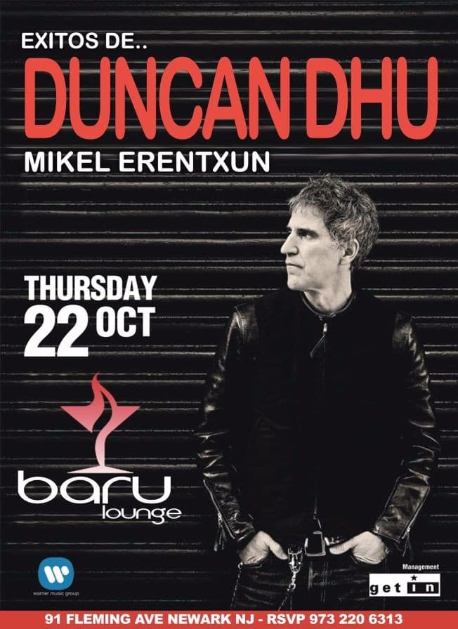 Event - Mikel Erentxun Todos los Exitos de Duncan Dhu - Newark, New Jersey - October 22, 2015 | concert tickets