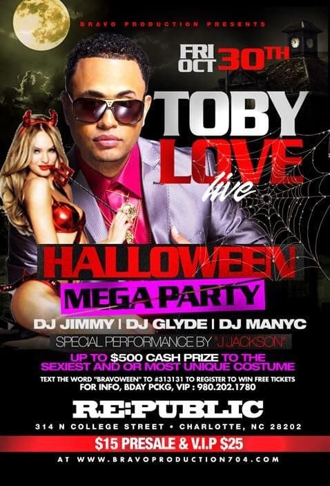 Event - Toby Love en Charlotte NC - Charlotte, North Carolina - October 30, 2015 | concert tickets