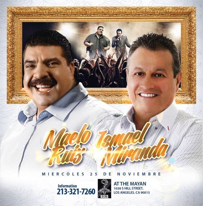 Event - Maelo Ruiz e Ismael Miranda en Los Angeles - Los Angeles, California - November 25, 2015 | concert tickets