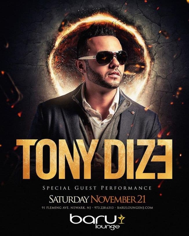 Event - TONY DIZE EN NEW JERSEY - Newark, New Jersey - November 21, 2015 | concert tickets