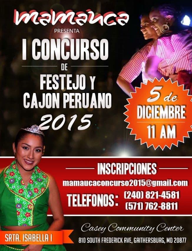 Event - Concurso de Festejo y Cajon Peruano en Maryland - Gaithersburg, Maryland - 5 de diciembre de 2015 | concert tickets