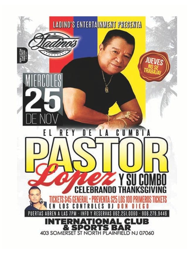 Event - PASTOR LOPEZ North Plainfield NJ - North Plainfield, New Jersey - November 25, 2015 | concert tickets
