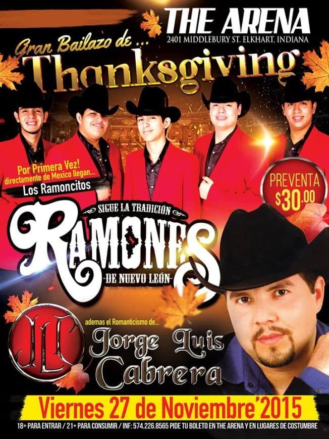 Event - Gran Bailazo de Thanksgiving en Elkhart Indiana - Elkhart, Indiana - November 27, 2015 | concert tickets