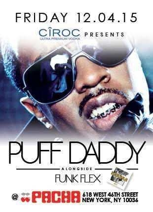 Event - Puff Daddy Album Release Party At Pacha - New York, New York - December 4, 2015 | concert tickets