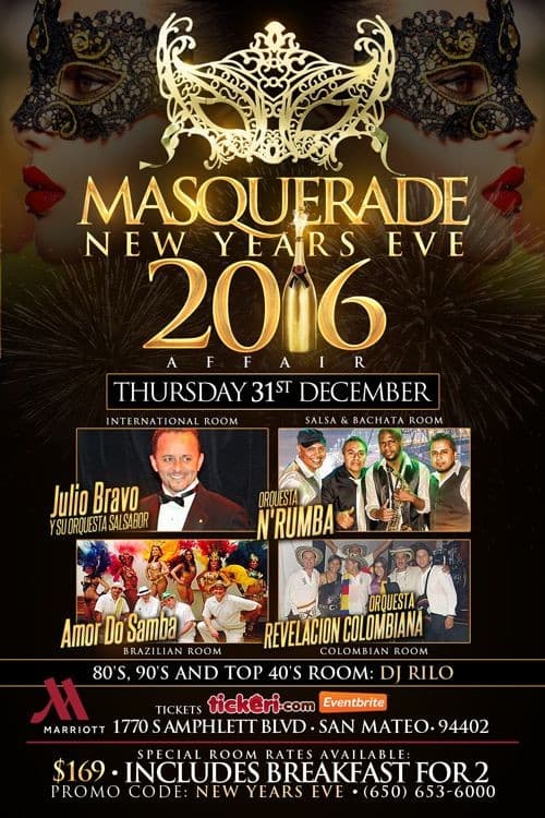Event - Masquerade Affair New Years Eve 2016 en San Francisco - San Mateo, California - 31 de diciembre de 2015 | concert tickets