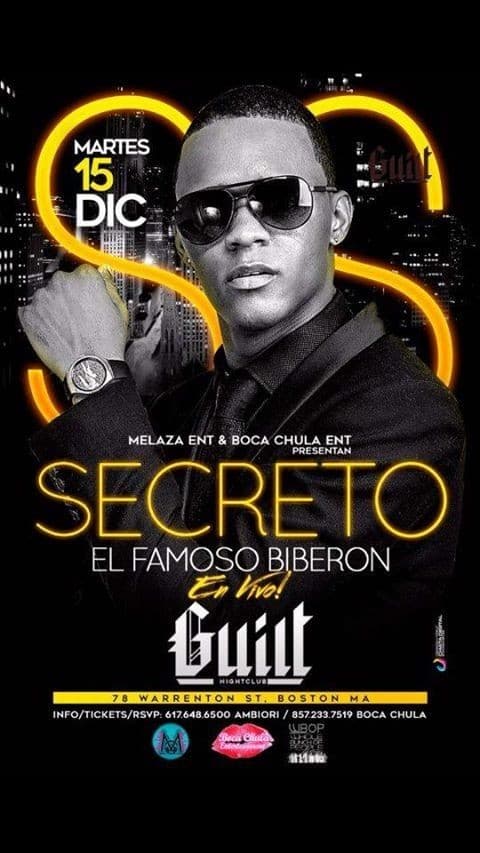 Event - Secreto "El Famoso Biberon" POSTPONED - Boston, Massachusetts - December 15, 2015 | concert tickets