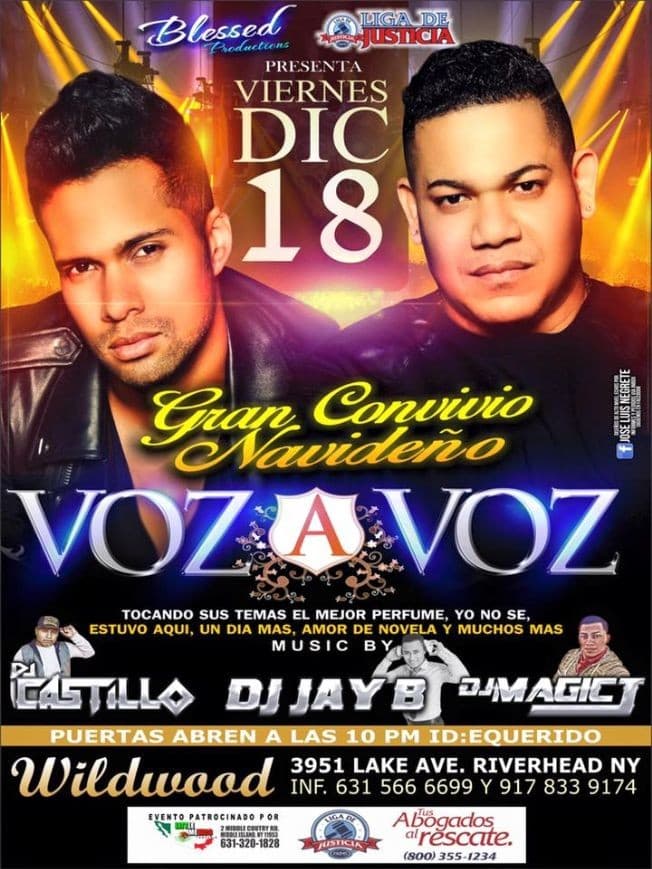 Event - Gran Convivio Navideno con Voz a Voz en New York - Riverhead, New York - December 18, 2015 | concert tickets