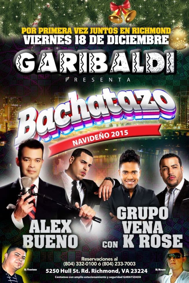 Event - ALEX BUENO - VENA K ROSE JUNTOS POR PRIMERA VEZ EN RICHMOND VA - Richmond, Virginia - December 18, 2015 | concert tickets