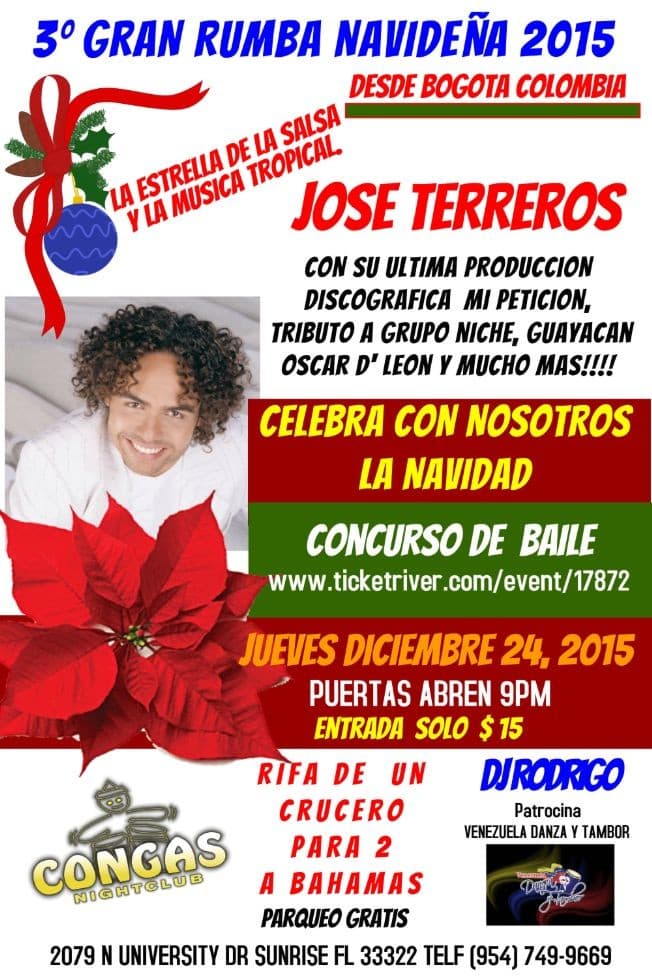 Event - 3* GRAN RUMBA NAVIDEÑA 2015 - Sunrise, Florida - December 24, 2015 | concert tickets