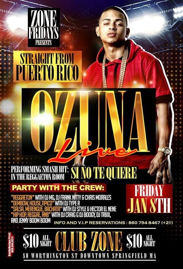 Event - Ozuna en Springfield Massachussetts - Springfield, Massachusetts - January 8, 2016 | concert tickets