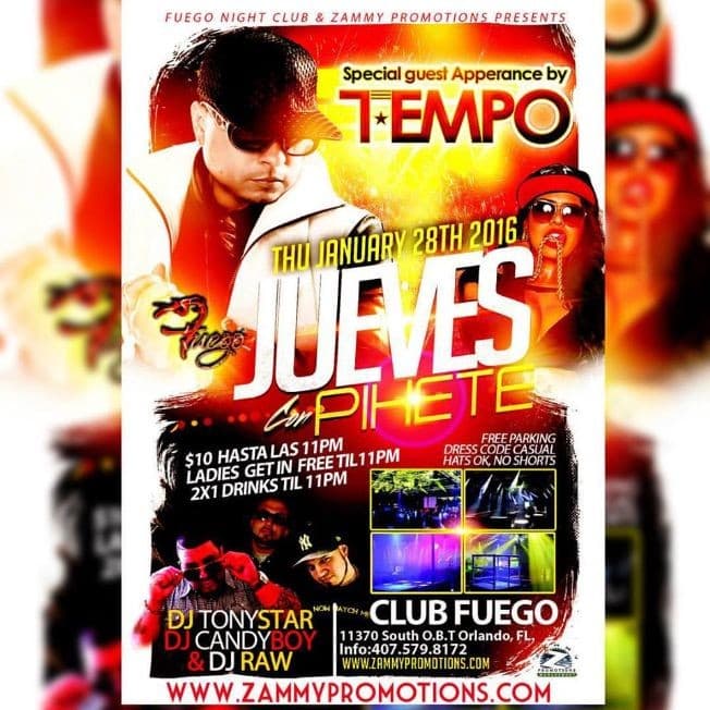 Event - Tempo en Orlando - Orlando, Florida - 28 de enero de 2016 | concert tickets