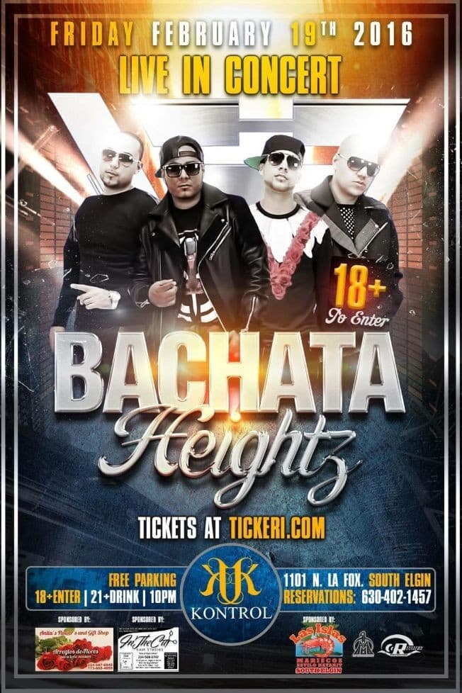 Event - Bachata Heightz en South Elgin IL - South Elgin, Illinois - February 19, 2016 | concert tickets