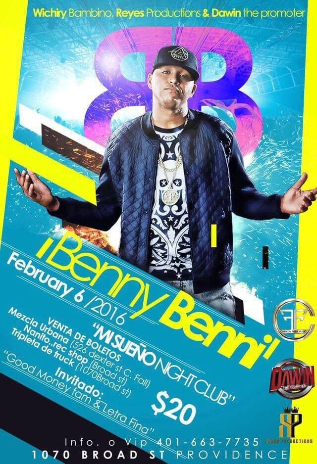 Event - Benny Benni en Providence - Providence, Rhode Island - 6 de febrero de 2016 | concert tickets