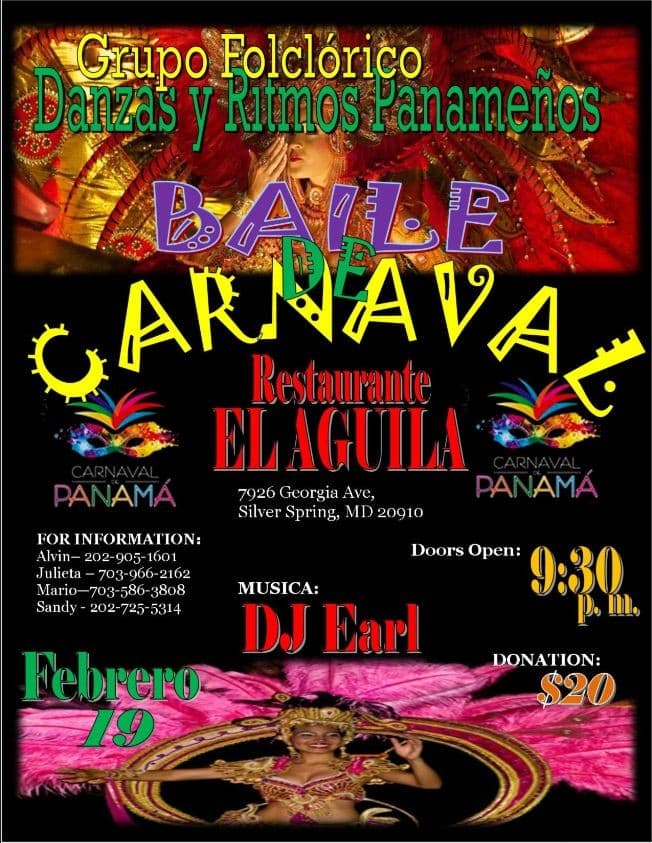 Event - BAILE DE CARNAVAL - Silver Spring, Maryland - February 19, 2016 | concert tickets