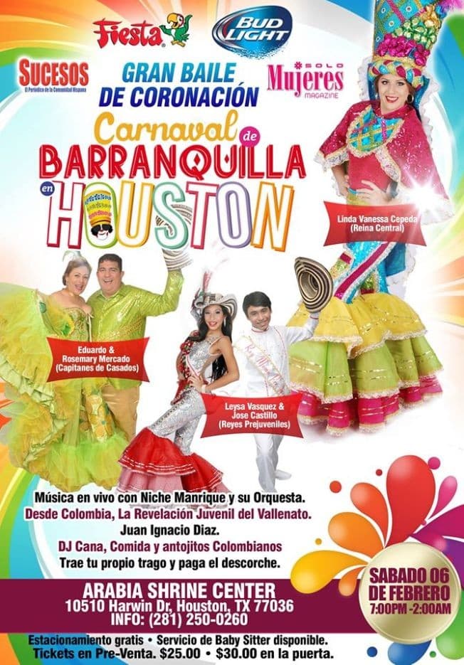 Event - Carnaval de Barranquilla en Houston - Houston, Texas - February 6, 2016 | concert tickets