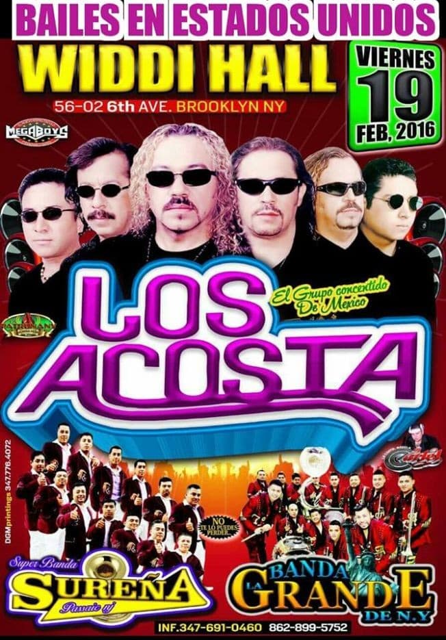 Event - Los Acosta en Brooklyn NY - Brooklyn, New York - February 19, 2016 | concert tickets