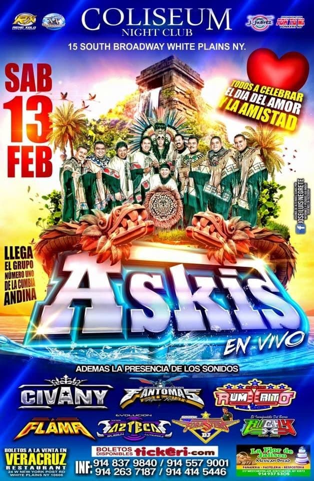 Event - Los Askis en White Plains NY - White Plains, New York - February 13, 2016 | concert tickets