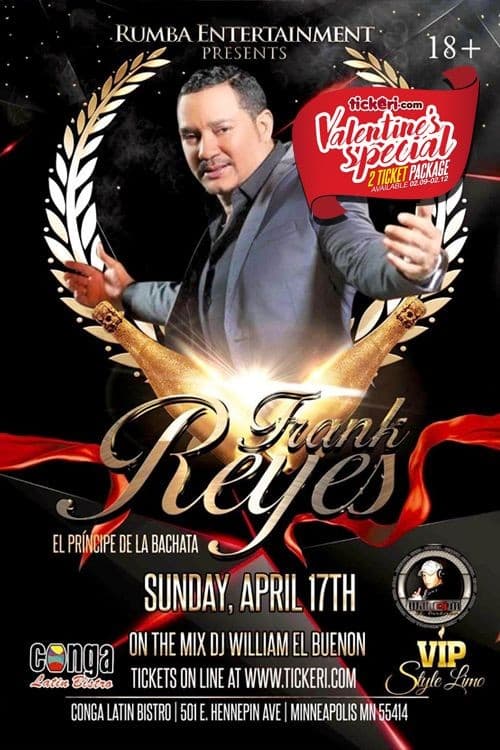 Event - Frank Reyes en Minneapolis - Minneapolis, Minnesota - April 17, 2016 | concert tickets