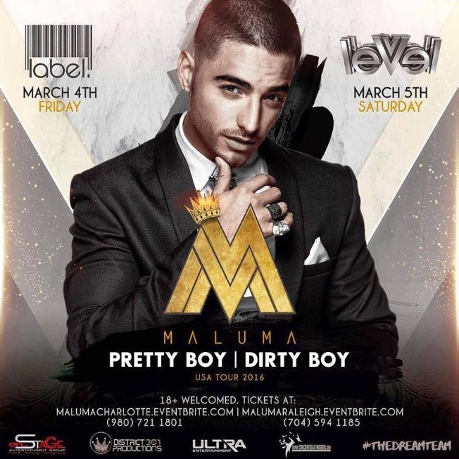 Event - Maluma en Raleigh - Raleigh, North Carolina - March 5, 2016 | concert tickets