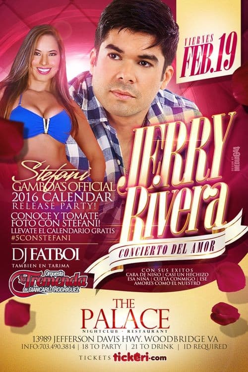 Event - Jerry Rivera en Virginia - Woodbridge, Virginia - February 19, 2016 | concert tickets