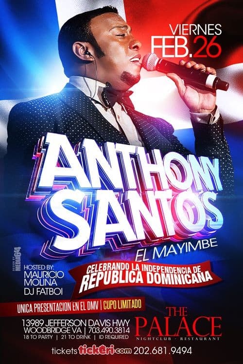 Event - Antony Santos en Virginia - Woodbridge, Virginia - February 26, 2016 | concert tickets