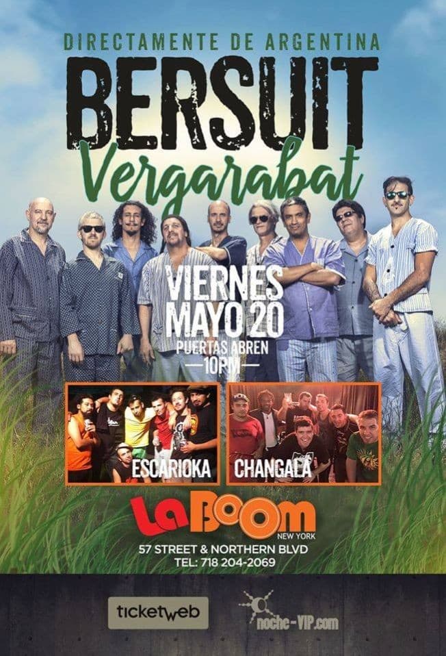 Event - Bersuit Vergarabart en New York - Woodside, New York - May 20, 2016 | concert tickets