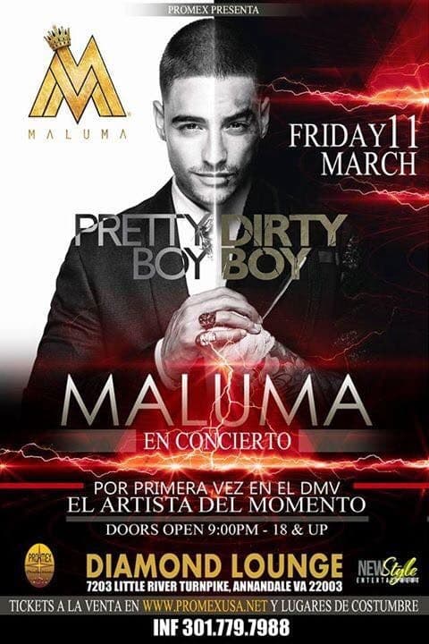 Event - Maluma en Virginia - Annandale, Virginia - March 11, 2016 | concert tickets