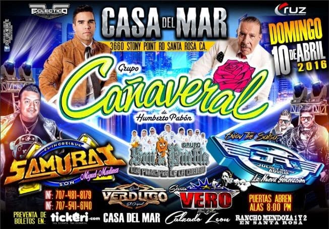 Event - Grupo Cañaveral - Santa Rosa, California - April 10, 2016 | concert tickets