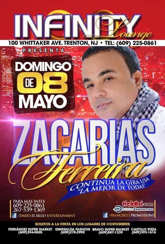 Event - Zacarias Ferreira en Trenton, NJ - Trenton, New Jersey - May 8, 2016 | concert tickets