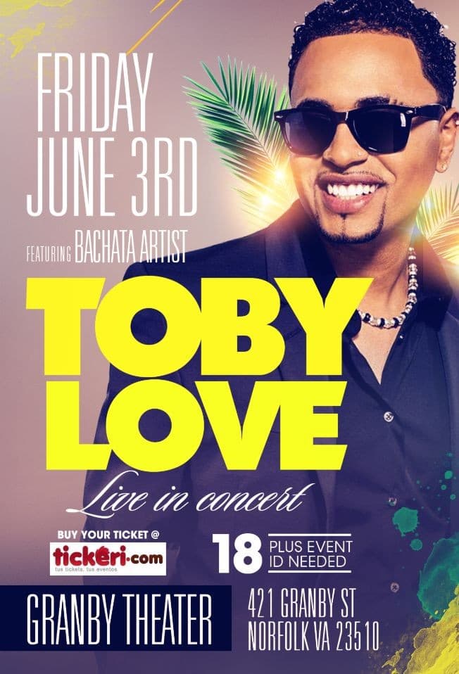 Event - Toby Love! Live In Concert CANCELED - Norfolk, Virginia - 3 de junio de 2016 | concert tickets