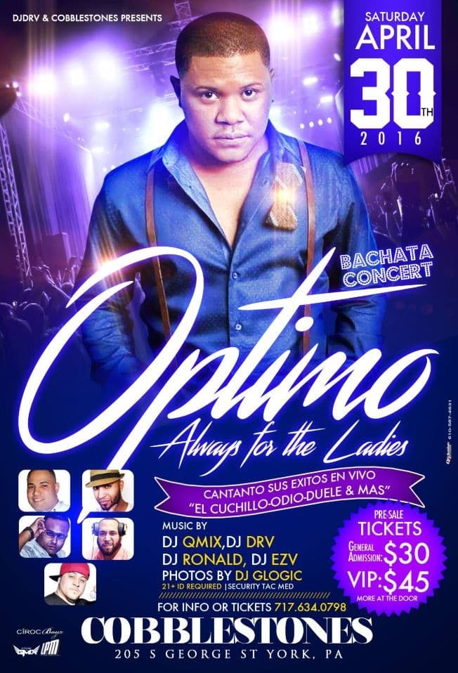 Event - Optimo En York,Pa - York, Pennsylvania - April 30, 2016 | concert tickets
