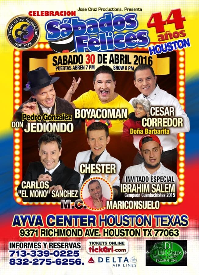Event - TICKETS DISPONIBLES EN LA PUERTA / Celebracion 44 Años de Sabados Felices en Houston TX - Houston, Texas - April 30, 2016 | concert tickets