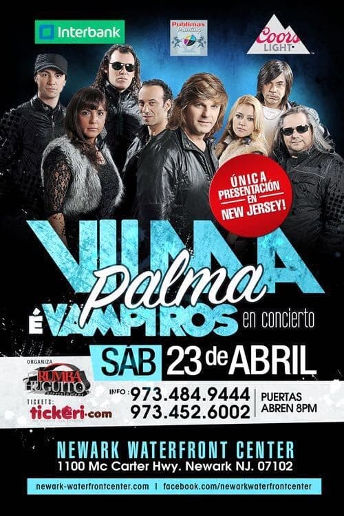 Event - Vilma Palma e Vampiros en New Jersey - Newark, New Jersey - April 23, 2016 | concert tickets