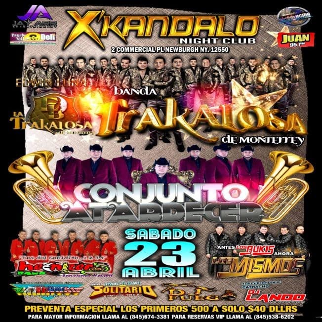 Event - Edwin Luna & La Trakalosa de Monterrey, Los Mismos Y Hechizeros Band en Newburgh NY - Newburgh, New York - April 23, 2016 | concert tickets