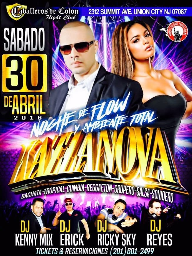 Event - DJ Kazzanova in Union City, NJ - Union City, New Jersey - April 30, 2016 | concert tickets
