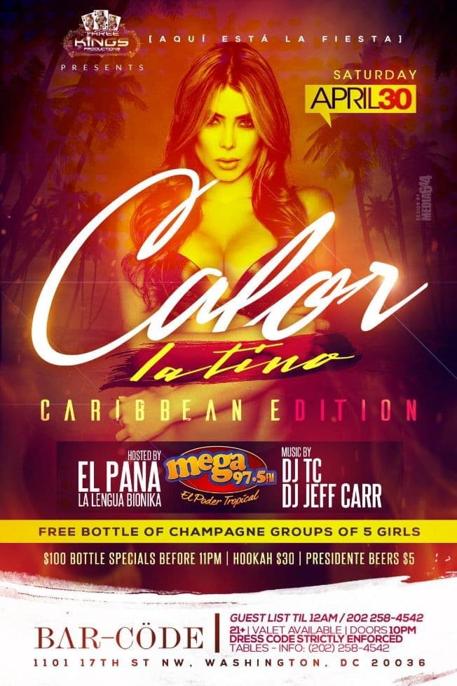 Event - ♨️**Calor Latino**♨️ caribbean edition - Washington, District Of Columbia - April 30, 2016 | concert tickets