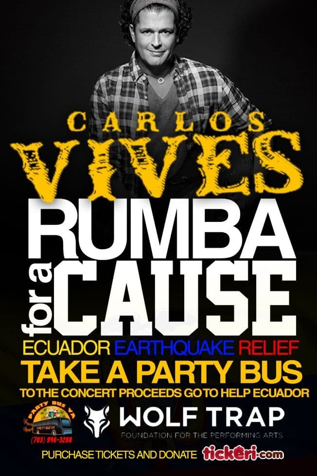 Event - CARLOS VIVES RUMBIANDO FOR A CAUSE - Vienna, Virginia - July 10, 2016 | concert tickets