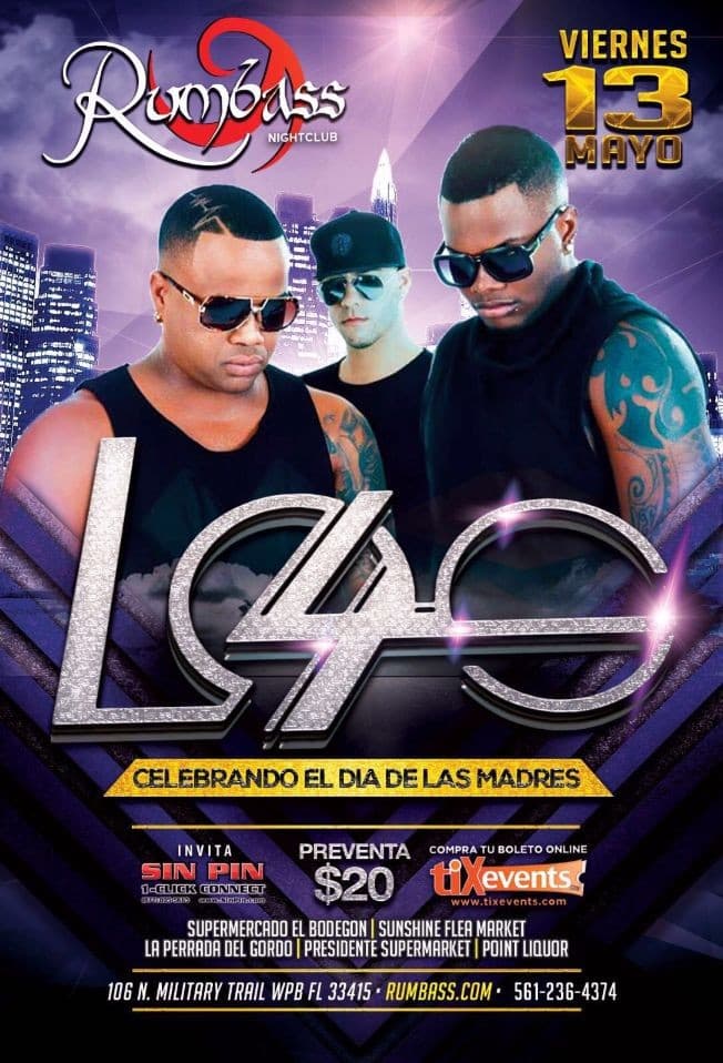 Event - Los 4 en West Palm Beach. FL - West Palm Beach, Florida - May 13, 2016 | concert tickets