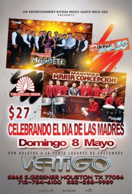 Event - Ivan Medrano y La Banda Del Machete & Marimba Maria Concepcion en Houston,TX - Houston, Texas - May 8, 2016 | concert tickets