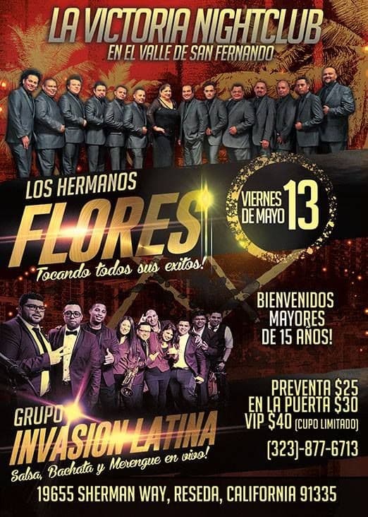 Event - LOS HERMANOS FLORES - Reseda, California - 13 de mayo de 2016 | concert tickets