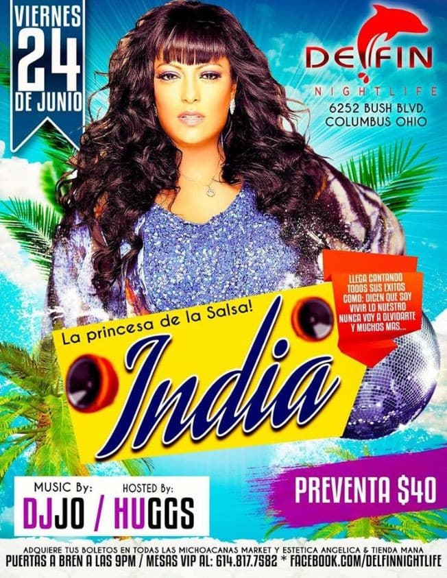 Event - La India en Columbus,OH - Columbus, Ohio - June 24, 2016 | concert tickets