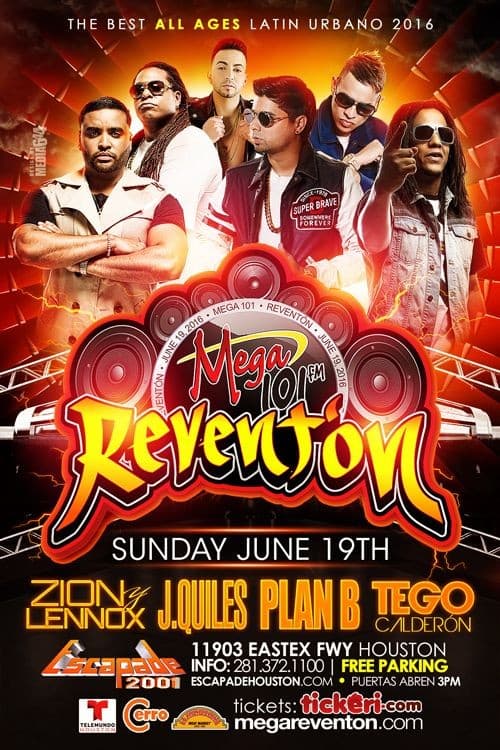 Event - VIP - Plan B,Zion & Lennox,Tego Calderon & J.Quiles en Houston,TX - Houston, Texas - June 19, 2016 | concert tickets